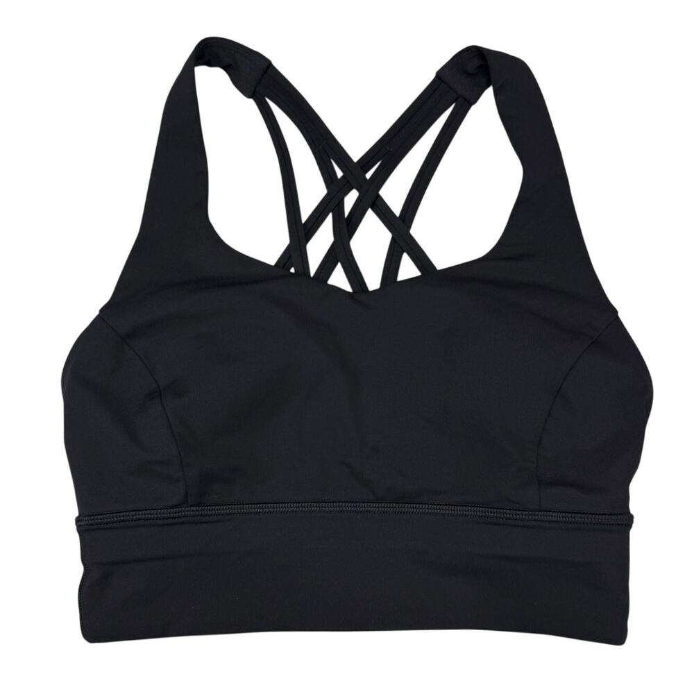 LULULEMON Free To Be Serene Bra Long Line Size 4 Black - Picture 3 of 6